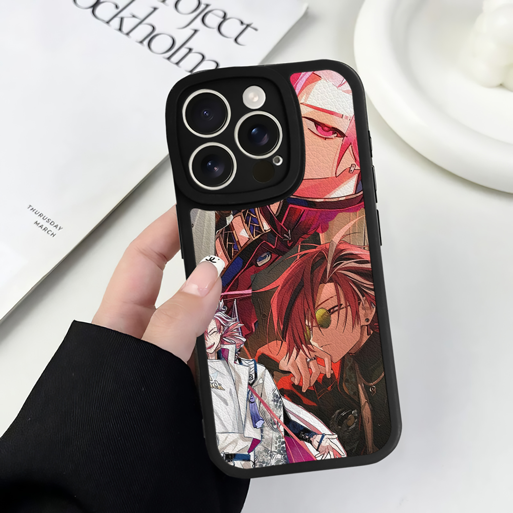 （画像用） 刀剣乱舞 Touken Ranbu 【iPhone 16シリーズ対応】シリコンスマホケース（レザー調） 材質：シリコン